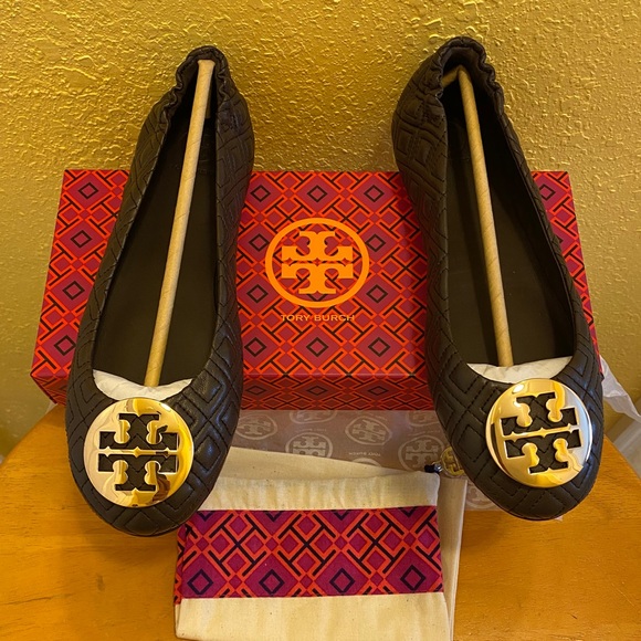 NIB Tory Burch Quilted Minnie Ballet Travel Flats - Picture 5 of 16